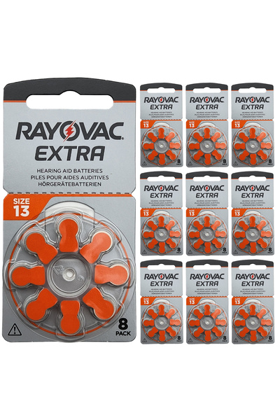 Rayovac 80 Adet Pil, Rayovac Extra 13 Numara İşitme Cihazı Pili (10 Paket x 8...