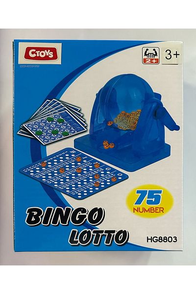 Ceren Oyuncak Bingo Lotto Game - Bingo Game - Bingo Game with Twist 75 Numbers 20 Cards