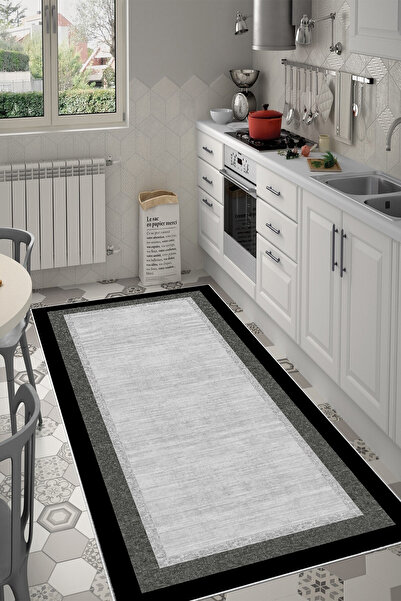 Thalia Home Kaymaz Tabanlı Yıkanabilir  Dijital  Baskılı Mutfak Halısı Yolluk