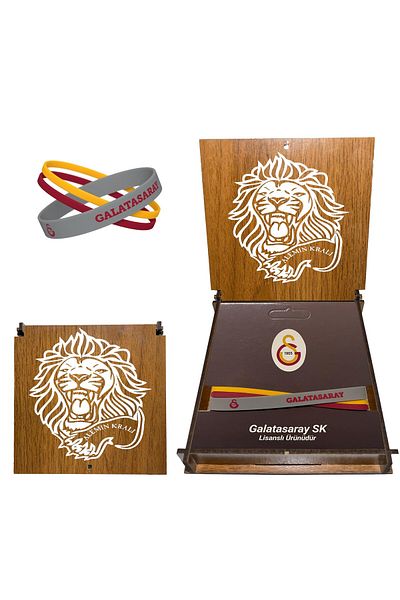 Galatasaray Galatsasaray Licensed Bracelet with Gift Wooden Box