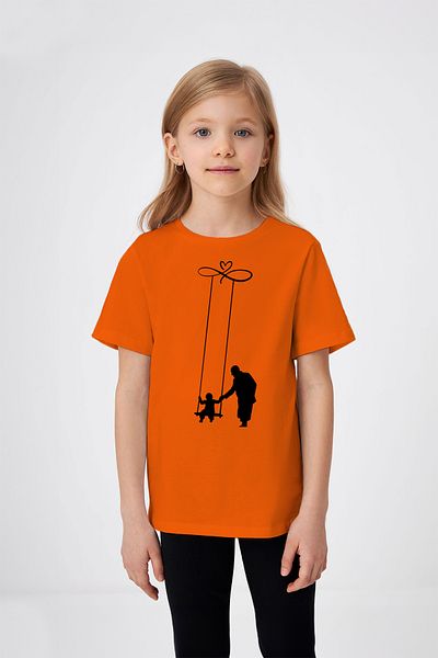 ADABEBEK Ataturk and Children's Love Themed April 23 Custom Printed Girl's T-Shirt