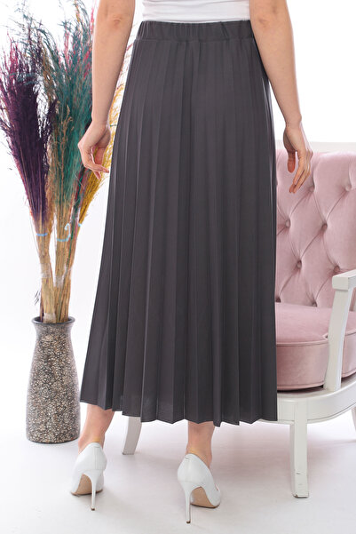 Bahar Altundemir CREPE FABRIC SKIRT, CREPE SKIRT, TESETURINE SKIRT, CREPE LONG SKIRT, PLEATED LONG SKIRT