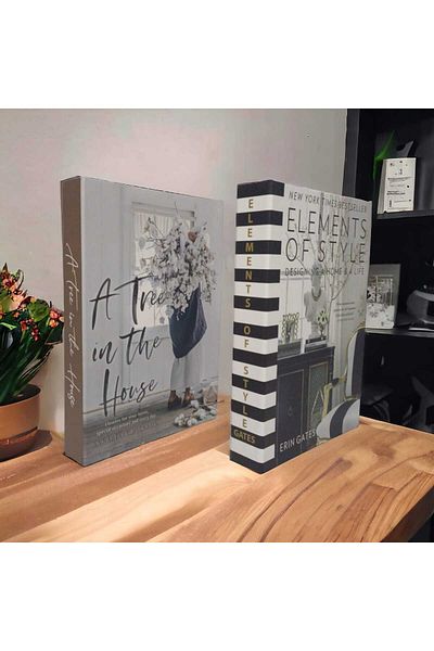 NariHome A TREE&ELEMENTS 2-Piece Decorative Book Box Set