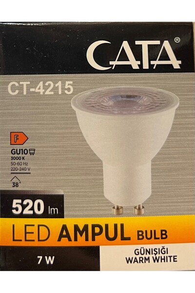 Cata Ct-4215 Led Ampul Gu10 Duy Günışığı (sarı) 7W - 10 ADET