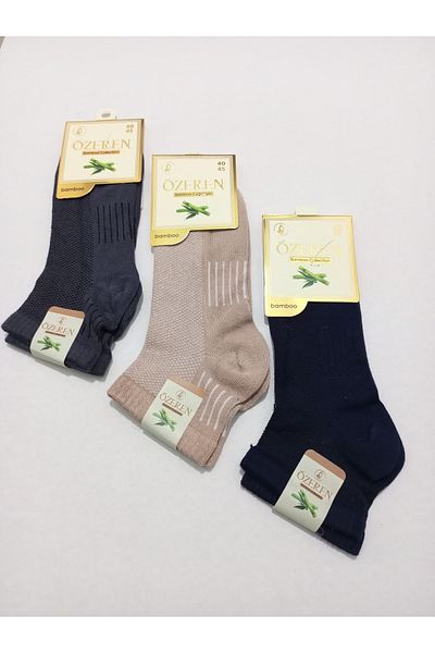 Özeren Çorap MEN'S BAMBOO WASHED SEAMLESS SOCKS 3-PACK