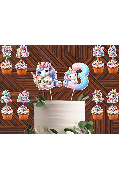 Hiras Dizayn 12 Τεμάχια Μονόκερος για 1-2-3-4-5-6-7-8-9 Χρόνια - Διακοσμητικά...