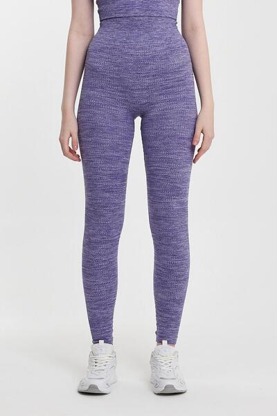 Penyelux Women's Seamless Fitness Seamless Recovery Sports Tights Purple