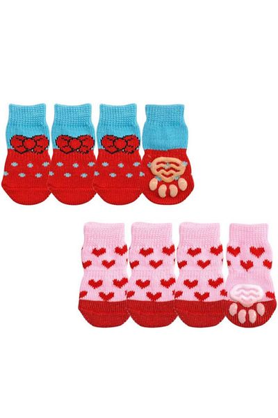 Welta Cat Dog Pet Anti-Slip Breathable Knitted Socks - Pet Socks