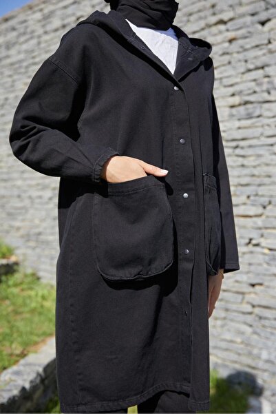 ENZİM JEANS Oversize Γυναικείο Τζιν Μπουφάν