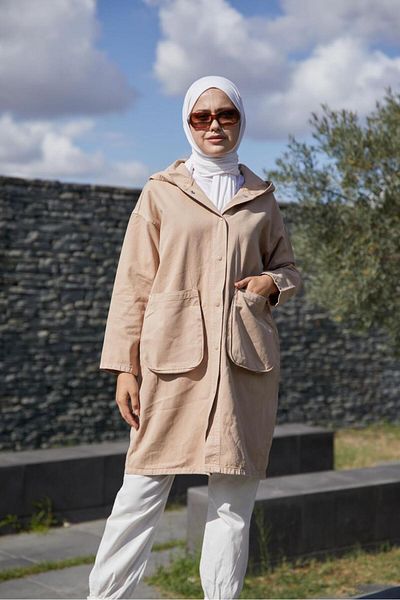 ENZİM JEANS Oversize Γυναικείο Τζιν Μπουφάν