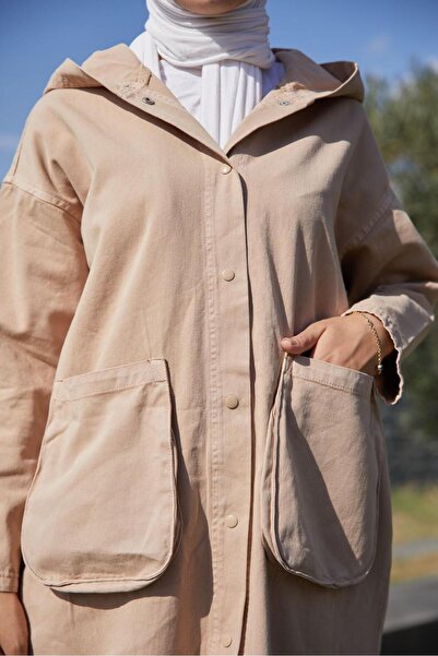 ENZİM JEANS Oversize Γυναικείο Τζιν Μπουφάν