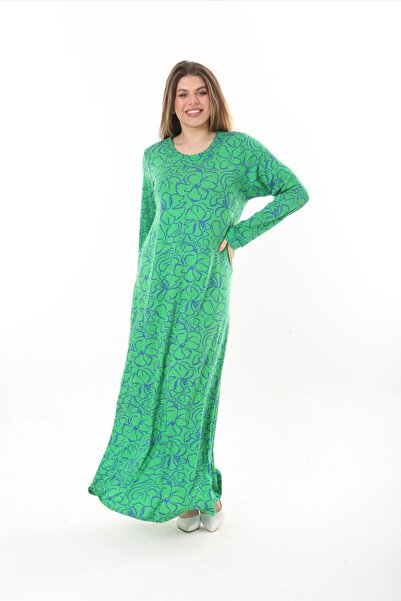 mezura tekstil Γυναικείο Plus μέγεθος μακρυμάνικο βισκόζη χτενισμένο βαμβακερό χιτζάμπ κατάλληλο μακρύ μάξι φόρεμα