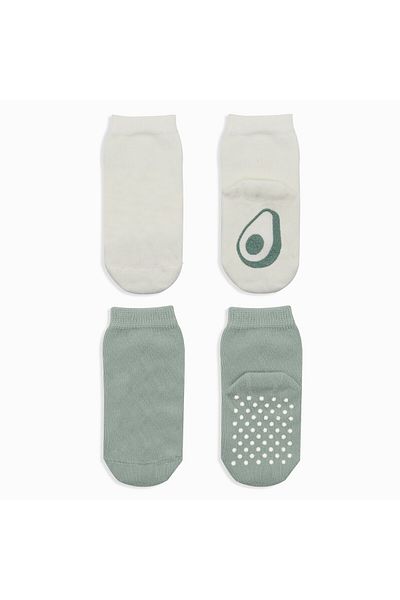 Bistyle 2-Piece Non-Slip Sole Baby Socks 2002