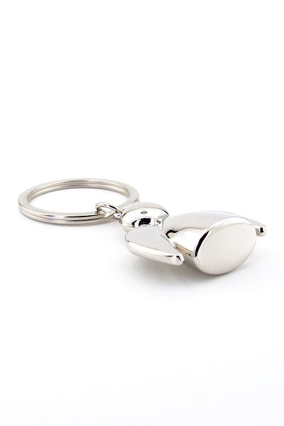 Solfera Angel Figure Angel Silver Color Shiny Metal Keychain KC097
