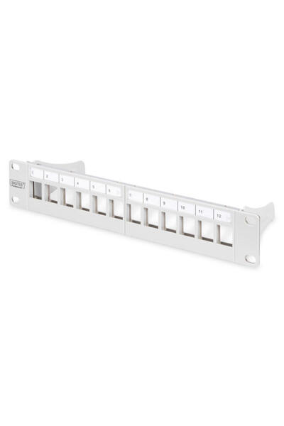 Assmann Digitus DN-91419 Patch Panel Beyaz cu 12 porturi 1U, montare în rack