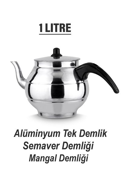 PİGET Aluminum Single Pot 1 Liter, Teapot and Samovar Pot 1 Liter, Barbecue and Camping Pot