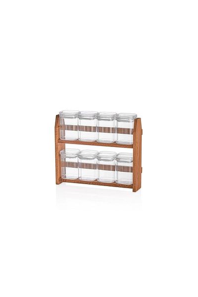 KukiWood Bella 200ml 8 piece spice cup set with label