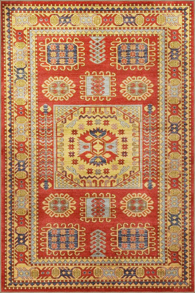 Rugs Modern Halı Геометричен модерен декоративен килим в червени тонове 3674