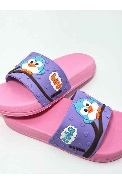 GEZER Kids Unisex Non-Slip Sole Patterned Slippers (Beach-Bathroom-Pool-Balcony)