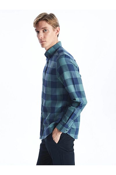 LC Waikiki AYMİRA SHIPPED BY STORE Regular Fit Long Sleeve Dobby Men's Shirt