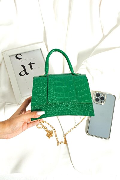 İAMBTŞY Дамска чанта и раница с верижка от крокодилска кожа