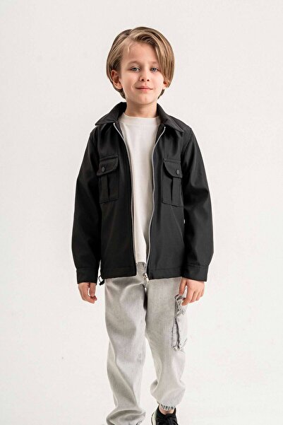 Gold Class Kidswear Çift Göğüs Cepli Fermuarlı Lastikli Ayarlanabilir Bel Erk...