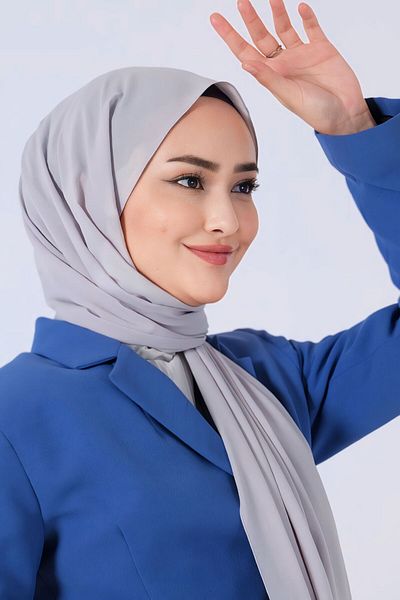 HAREM SCARF Ασημένιο ασιατικό σάλι