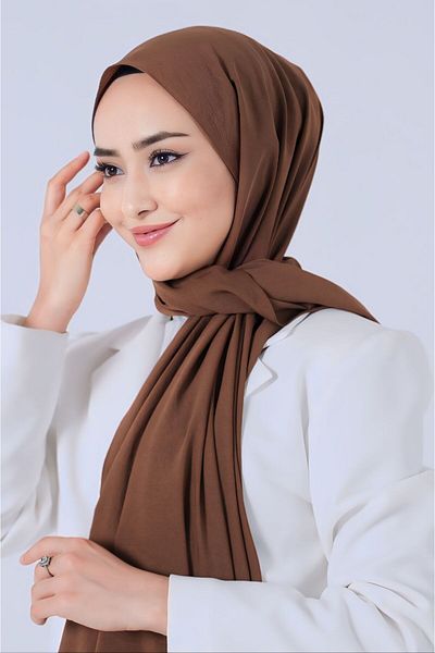 HAREM SCARF Ασιατικό καφέ σάλι
