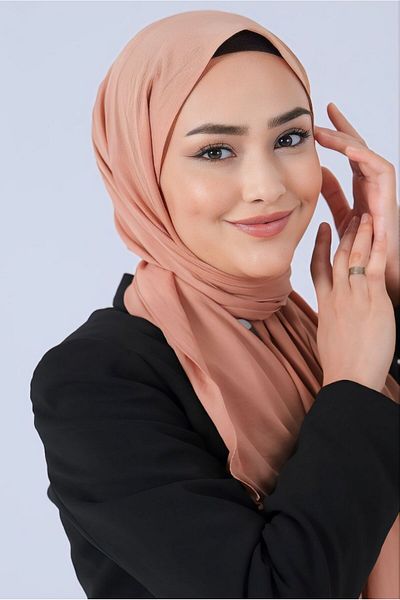 HAREM SCARF Ροδάκινο ασιατικό σάλι