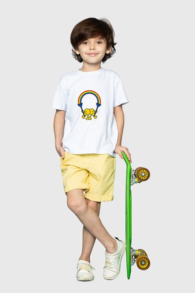 herotasarım Tricou pentru copii cu mânecă scurtă Rainbow - bll4410