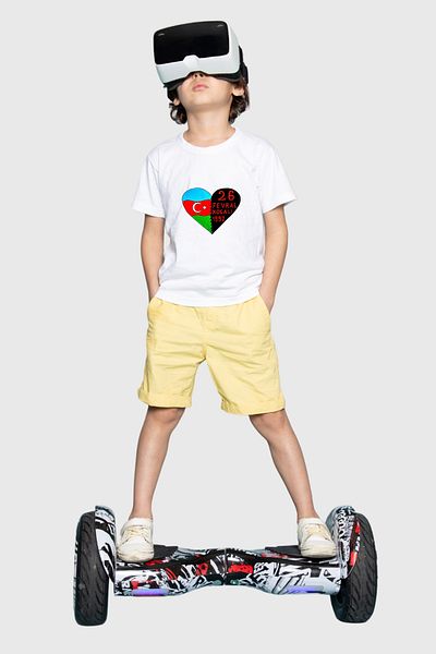 herotasarım 26 Fevral - Tricou pentru copii cu mânecă scurtă Xocalı bll4591