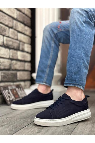 BPM BA0336 Pantofi casual pentru bărbați, cu șireturi, din piele naturală nubuc, pe interior și pe exterior