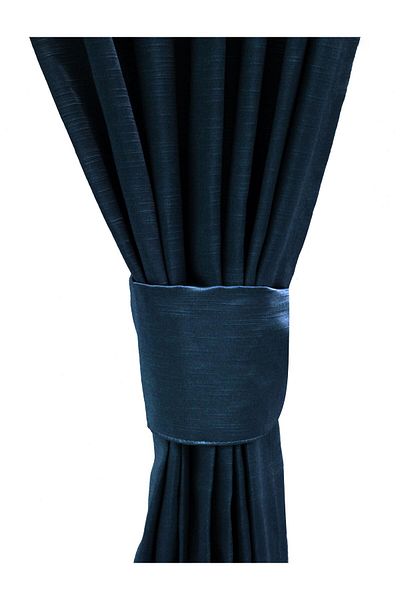 Premier Home Satin Background Curtain 140x260 Navy Blue