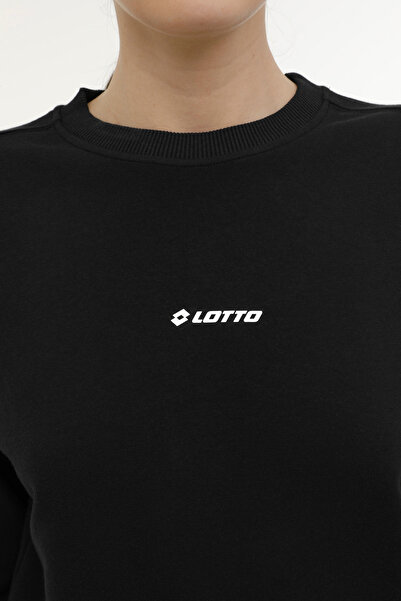Lotto W-DELFIN C NECK SWEAT 4FX Μαύρο Γυναικείο Φούτερ