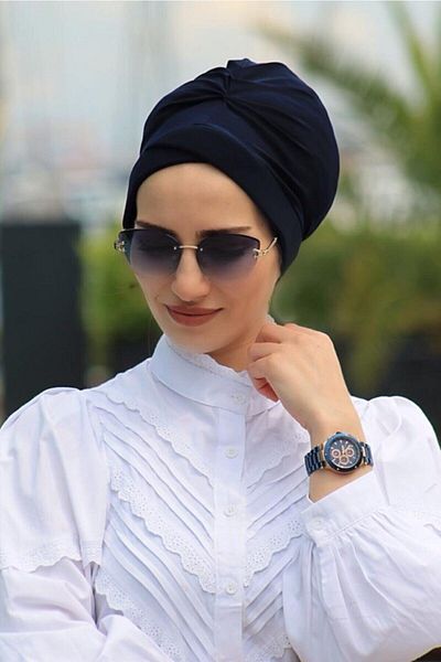 tessetür Bone diyarı Cross Bonnet Navy Blue