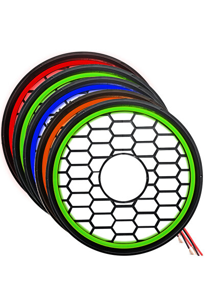 Poke Ledli 30cm Bass Kapak 12v Poke PK-5603, Kırmızı