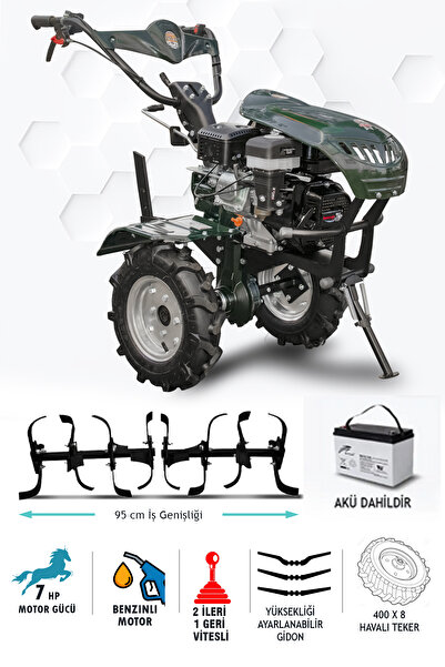 Kaan 280-s Çapa Makinesi Marşlı 2 Ileri 1 Geri Vites 7 Hp