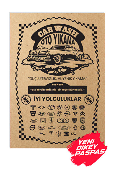 Genel Markalar Kraft 120gr 1000 Adet Oto Dikey Paspas Kağıdı - 35x50cm - Kalı...