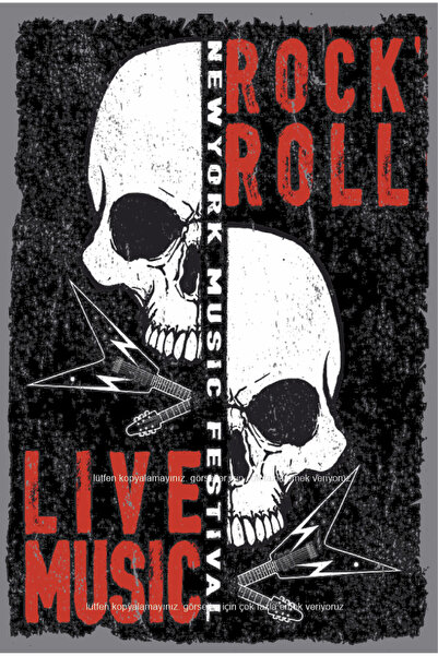 Hayat Poster rock n roll muzică live chitară decor acasă pictură poster retro...