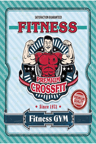 Hayat Poster Fitness GYM Bodybuilding Gym Home Decorare masă Retro Wood Poster