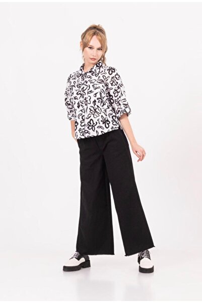 LOCO LOCO LIMI girl patterned linen shirt