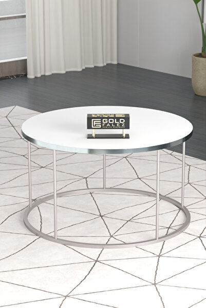 GOLDFALEZ ORTA SEHPA TERRA LÜX GÜMÜŞ BEYAZ