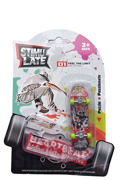 Nostalji Kutusu Tekli Parmak Kaykay Oyuncak Mini Kay Kay Seti Fingerboard Ollie