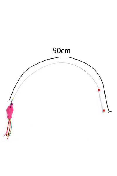 Modo Di Bellezza Rattles Feathered 90 Cm Cat Pet Playing Rod