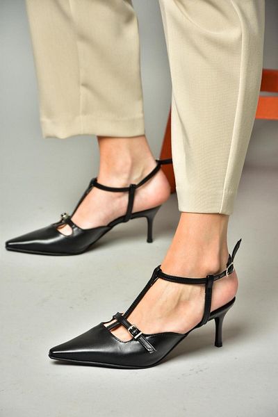 Fox Shoes S654071209 Black Low Heeled Women's Shoes