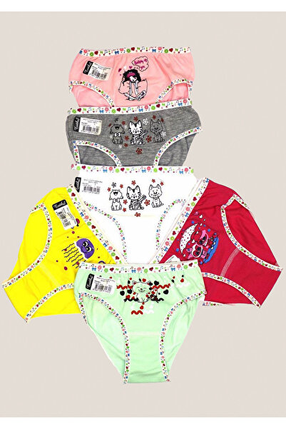 MarkaTurko عبوة مكونة من 6 قطع من الإيلاستين الملون المطبوع للفتيات