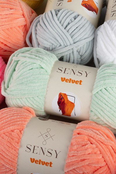 SENSY Velvet Velvet Hand Knitting Yarn 5 (Five) Pieces Velvet Yarn