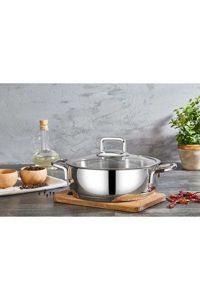 FALEZ Vento 28 cm Short Steel Pot Vnt1029