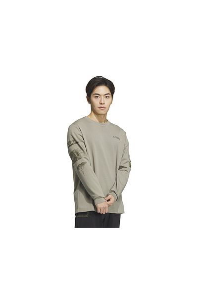 adidas Natgeo Ls Tee Men's Casual Sweatshirt IS9509 Khaki