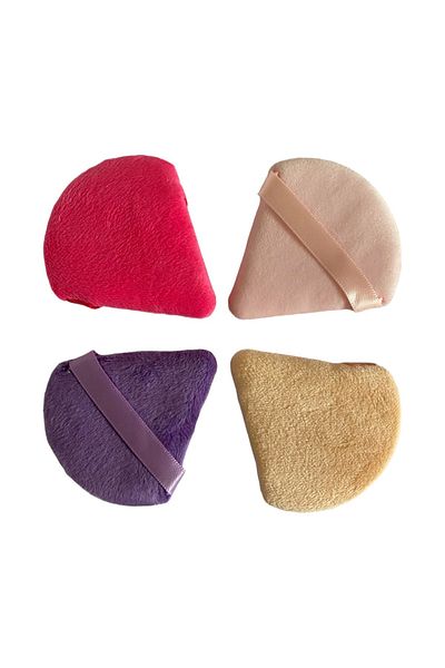 Layes Makeup Sponge 4 Pieces Powder Foundation Application Sponge and Thin Black Blow Dry Brush